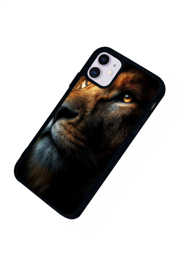 iPhone 11 Uyumlu Aslan Tasarımlı Glossy Premium Kılıf