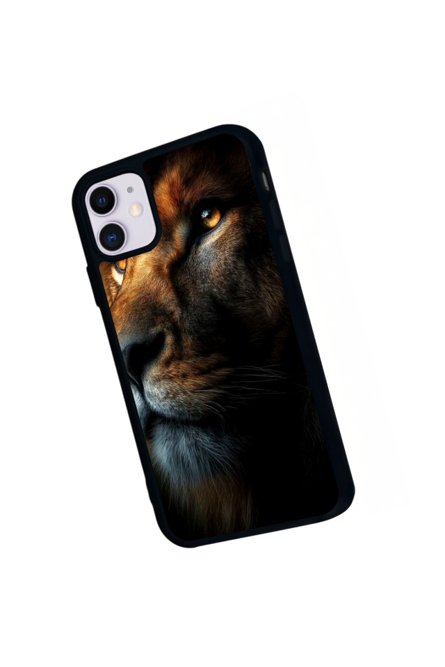 iPhone 11 Uyumlu Aslan Tasarımlı Glossy Premium Kılıf