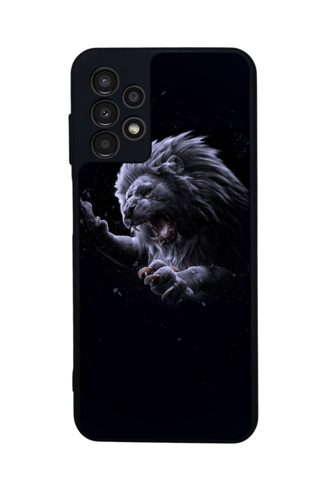 Samsung Galaxy A13 Uyumlu Aslan Tasarımlı Glossy Premium Kılıf