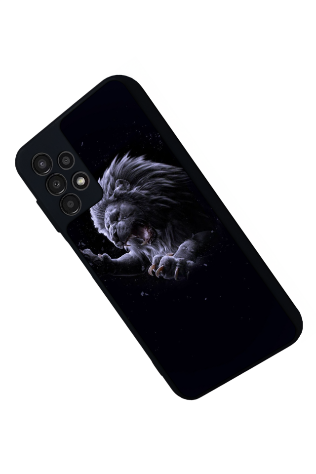 Samsung Galaxy A13 Uyumlu Aslan Tasarımlı Glossy Premium Kılıf