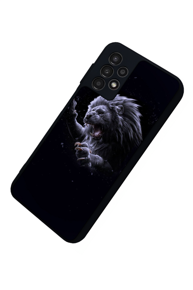 Samsung Galaxy A13 Uyumlu Aslan Tasarımlı Glossy Premium Kılıf