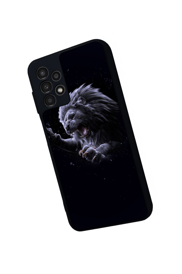 Samsung Galaxy A13 Uyumlu Aslan Tasarımlı Glossy Premium Kılıf