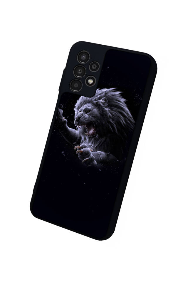 Samsung Galaxy A13 Uyumlu Aslan Tasarımlı Glossy Premium Kılıf