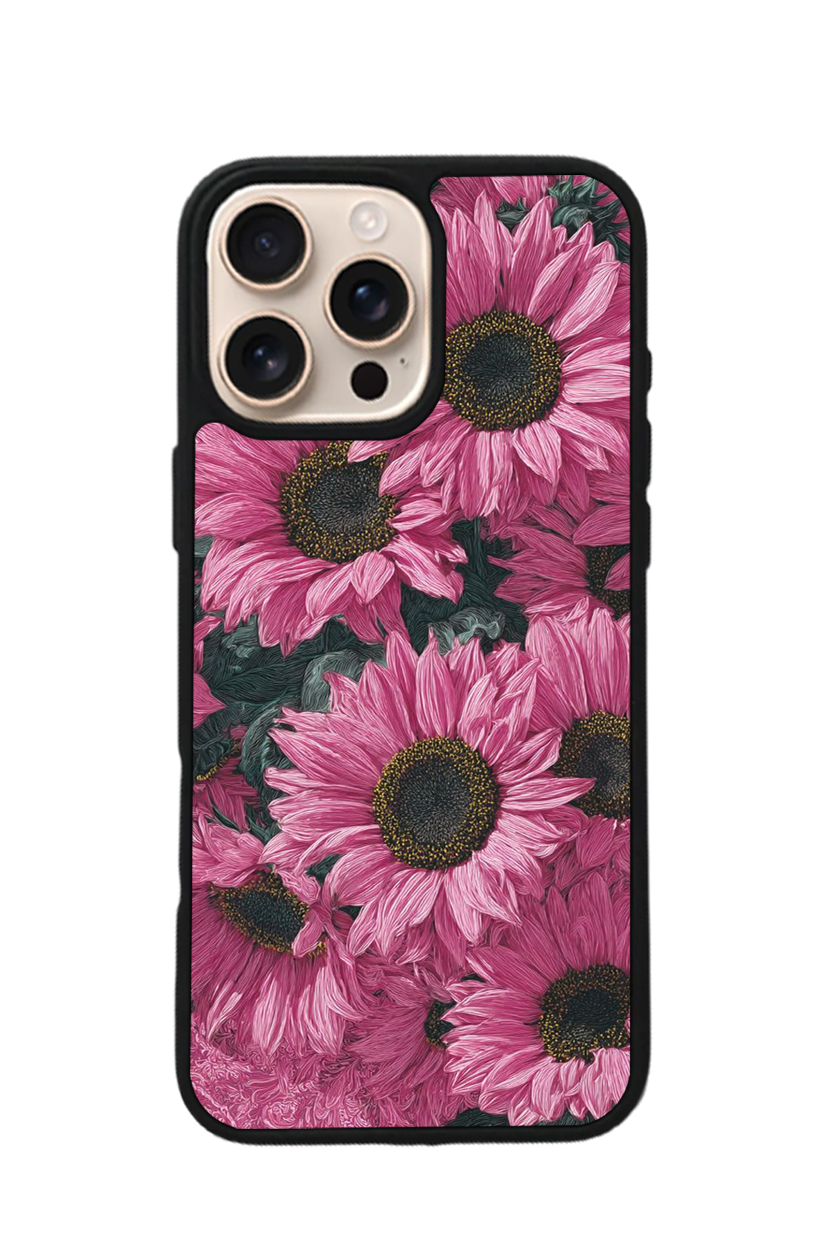 iPhone 16 Pro Uyumlu Cicek Tasarımlı Glossy Premium Kılıf
