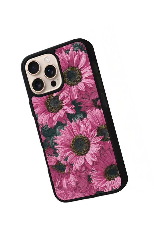 iPhone 16 Pro Uyumlu Cicek Tasarımlı Glossy Premium Kılıf