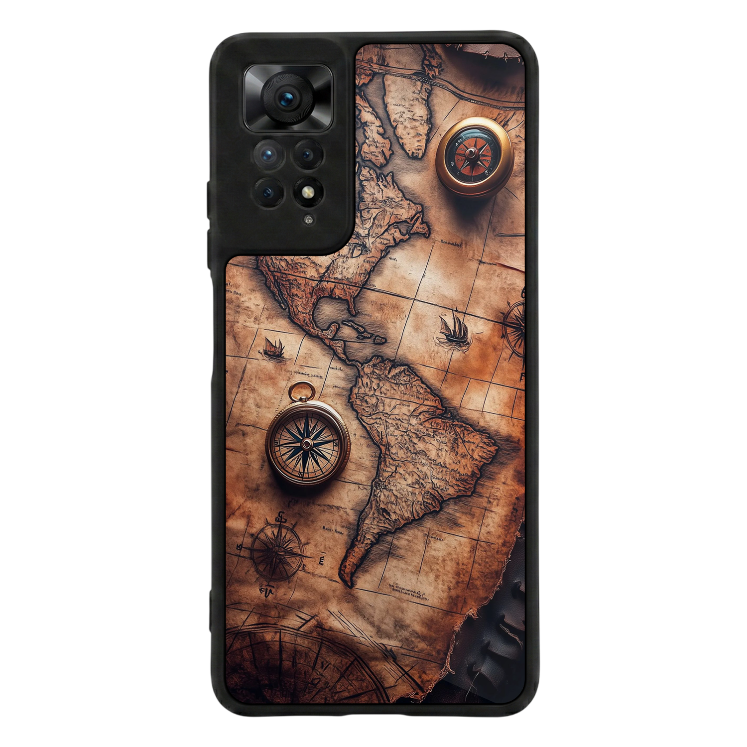Xiaomi Redmi Note 11 Pro Uyumlu Harita Tasarımlı Glossy Premium Kılıf