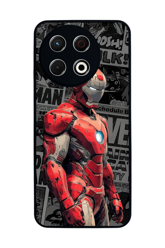Tecno Spark 30 Pro Uyumlu Iron Man ( Demir Adam ) Tasarımlı Glossy Premium Kılıf