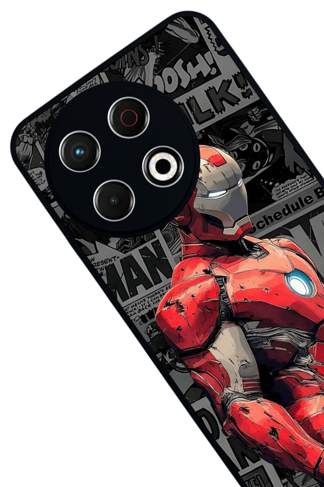 Tecno Spark 30 Pro Uyumlu Iron Man ( Demir Adam ) Tasarımlı Glossy Premium Kılıf