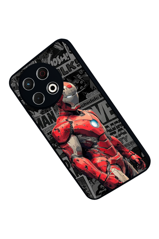 Tecno Spark 30 Pro Uyumlu Iron Man ( Demir Adam ) Tasarımlı Glossy Premium Kılıf
