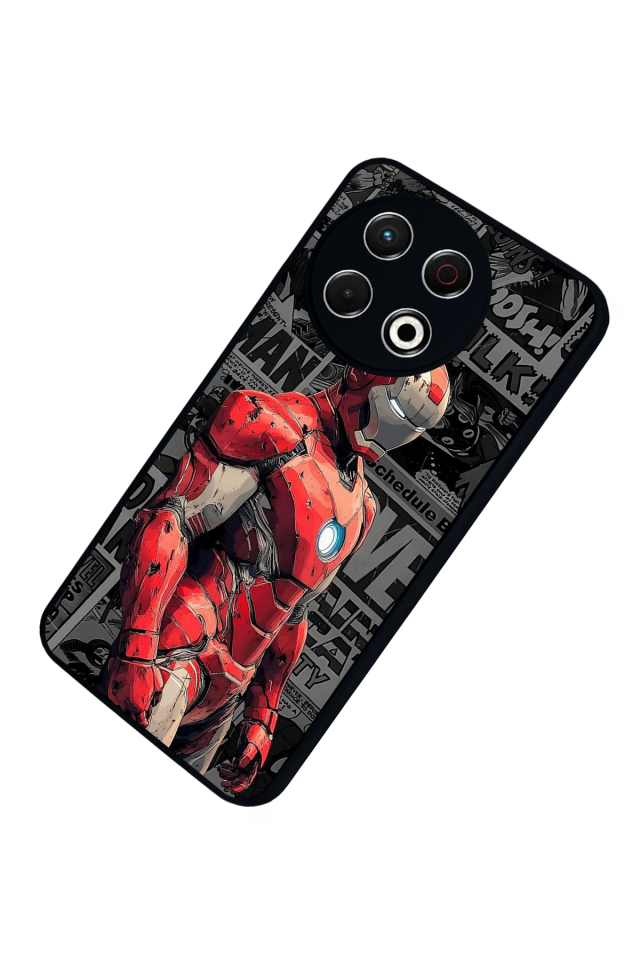Tecno Spark 30 Pro Uyumlu Iron Man ( Demir Adam ) Tasarımlı Glossy Premium Kılıf
