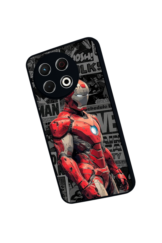 Tecno Spark 30 Pro Uyumlu Iron Man ( Demir Adam ) Tasarımlı Glossy Premium Kılıf