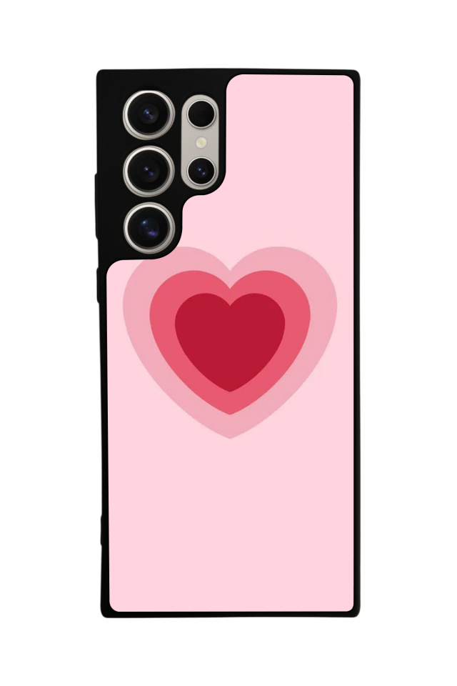 Samsung Galaxy S22 Ultra Uyumlu Kalp Love Tasarımlı Glossy Premium Kılıf