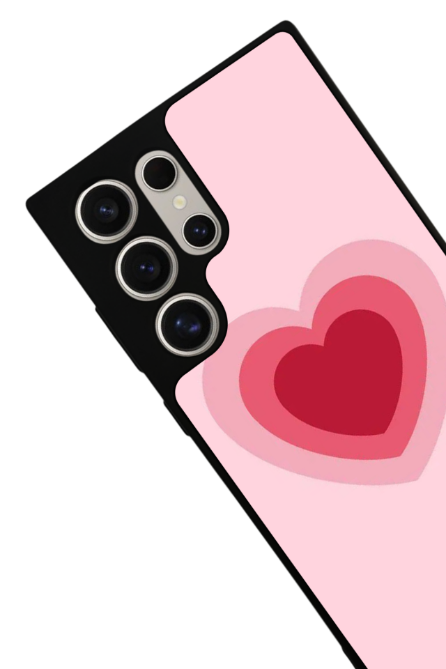 Samsung Galaxy S22 Ultra Uyumlu Kalp Love Tasarımlı Glossy Premium Kılıf