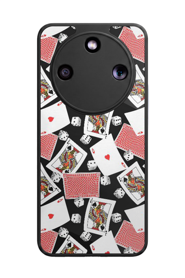 Honor Magic 8 Lite Uyumlu Kart Tasarımlı Glossy Premium Kılıf