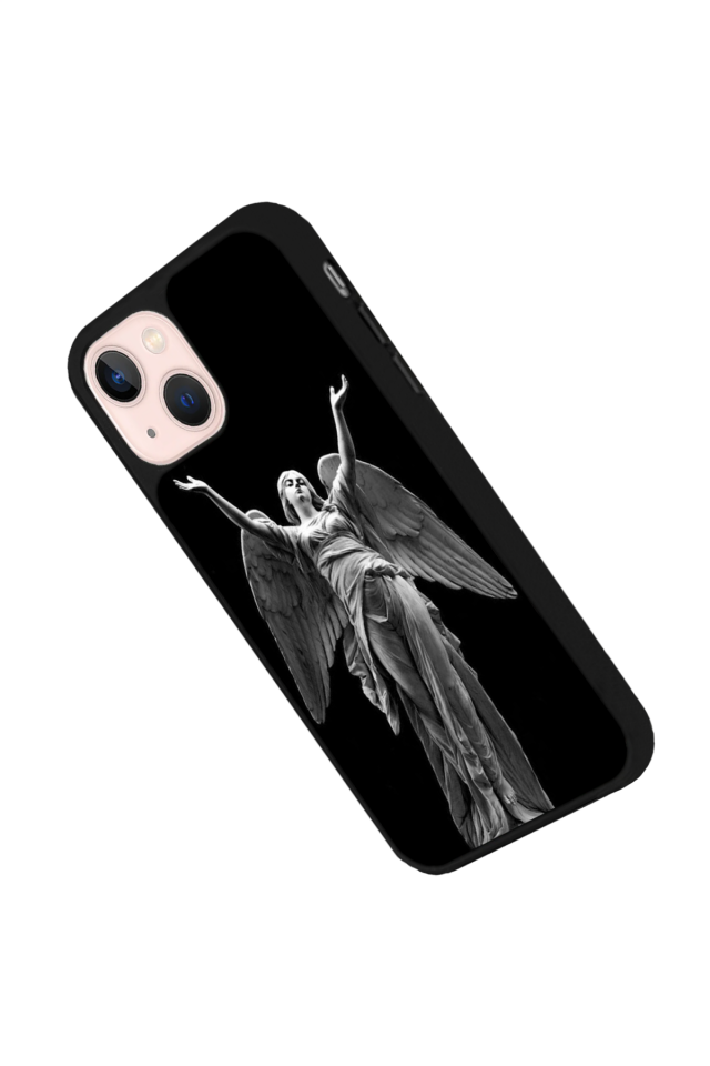 iPhone 13/14 Uyumlu Melek Tasarımlı Glossy Premium Kılıf