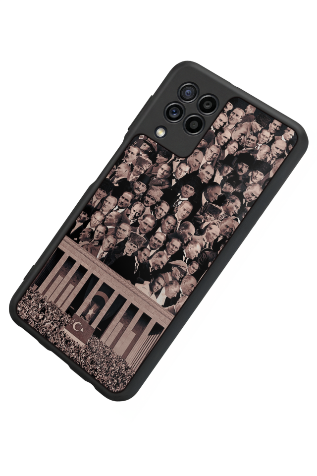 Samsung Galaxy M22 Uyumlu Mustafa Kemal Ataturk Tasarımlı Glossy Premium Kılıf