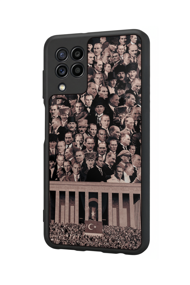Samsung Galaxy M22 Uyumlu Mustafa Kemal Ataturk Tasarımlı Glossy Premium Kılıf