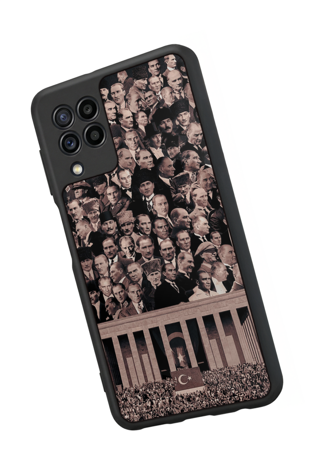 Samsung Galaxy M22 Uyumlu Mustafa Kemal Ataturk Tasarımlı Glossy Premium Kılıf