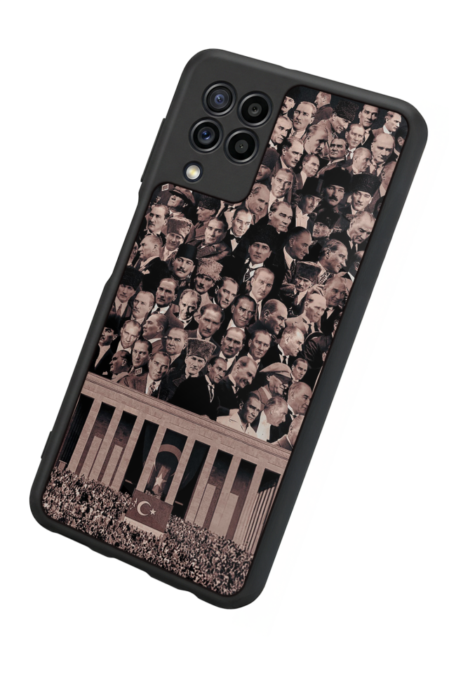 Samsung Galaxy M22 Uyumlu Mustafa Kemal Ataturk Tasarımlı Glossy Premium Kılıf