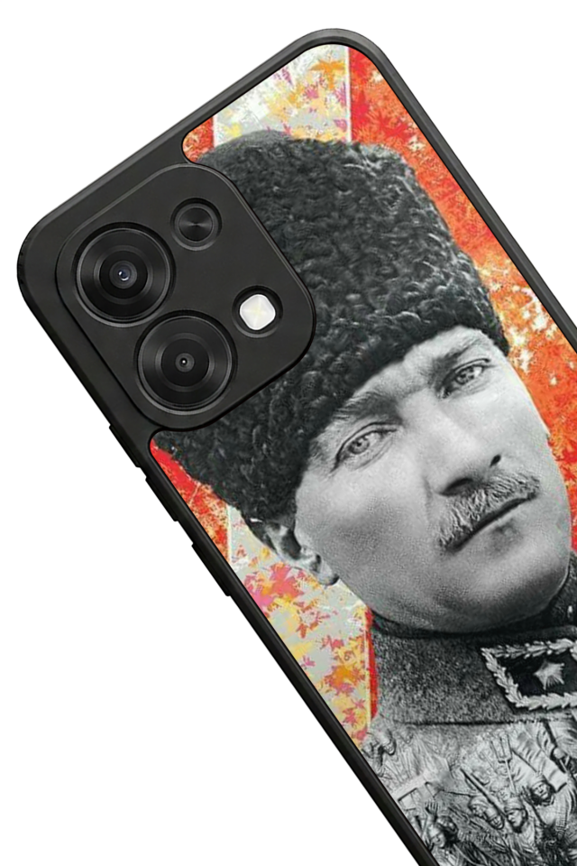 Oppo A6 Pro Uyumlu Mustafa Kemal Ataturk Tasarımlı Glossy Premium Kılıf