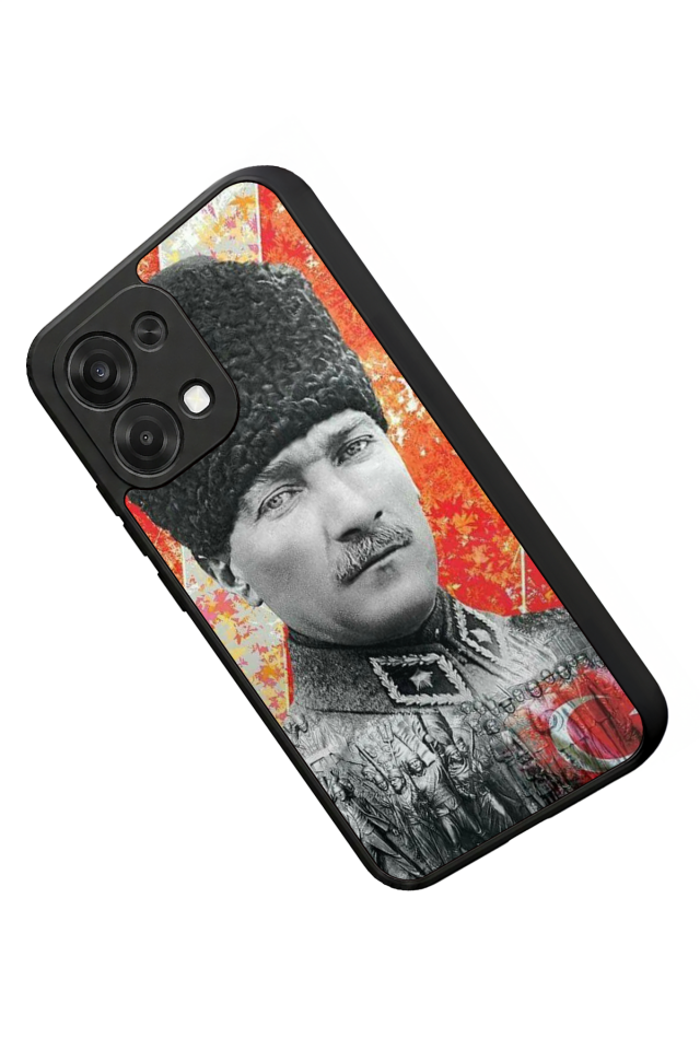 Oppo A6 Pro Uyumlu Mustafa Kemal Ataturk Tasarımlı Glossy Premium Kılıf