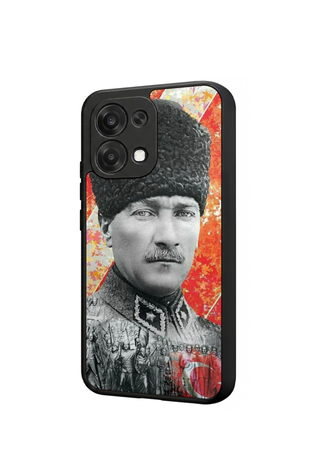 Oppo A6 Pro Uyumlu Mustafa Kemal Ataturk Tasarımlı Glossy Premium Kılıf