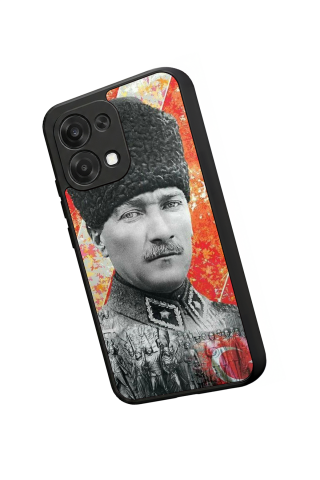 Oppo A6 Pro Uyumlu Mustafa Kemal Ataturk Tasarımlı Glossy Premium Kılıf