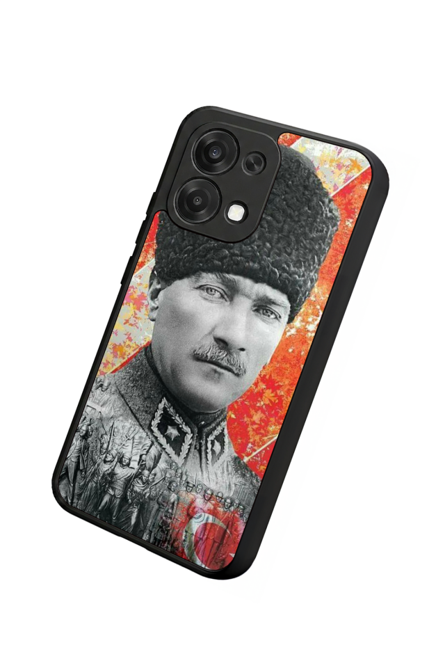 Oppo A6 Pro Uyumlu Mustafa Kemal Ataturk Tasarımlı Glossy Premium Kılıf