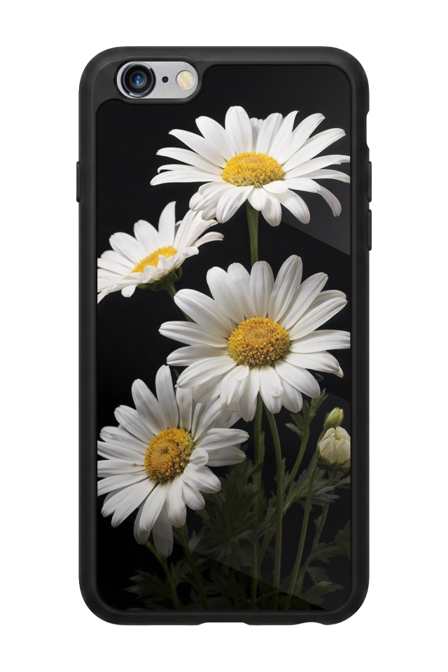iPhone 6 Plus Uyumlu Papatya Tasarımlı Glossy Premium Kılıf