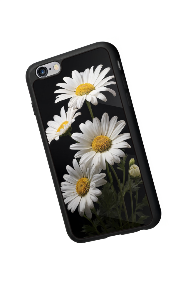 iPhone 6 Plus Uyumlu Papatya Tasarımlı Glossy Premium Kılıf