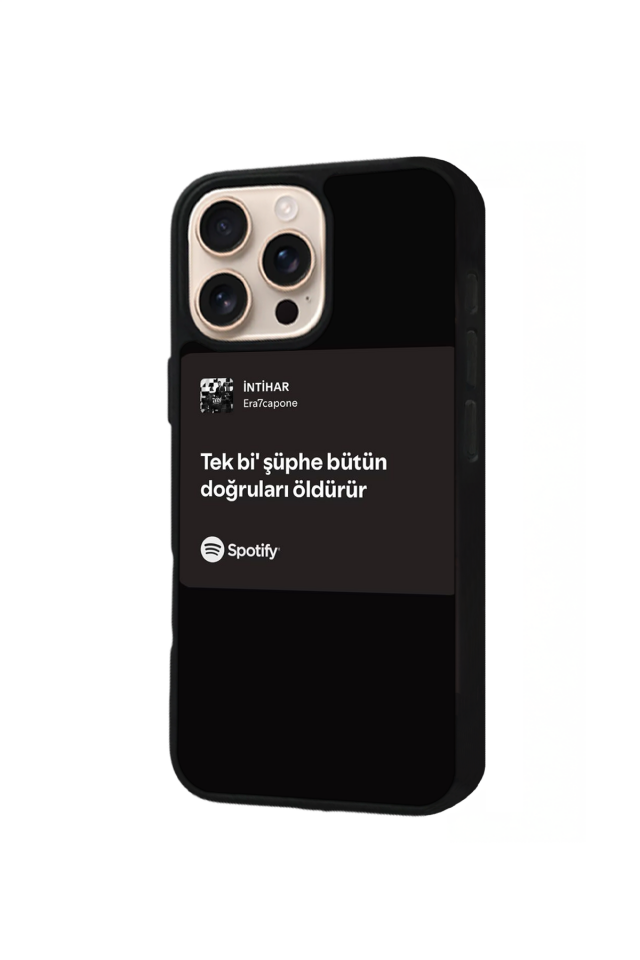 iPhone 16 Pro Max Uyumlu Sarki Sozleri Tasarımlı Glossy Premium Kılıf