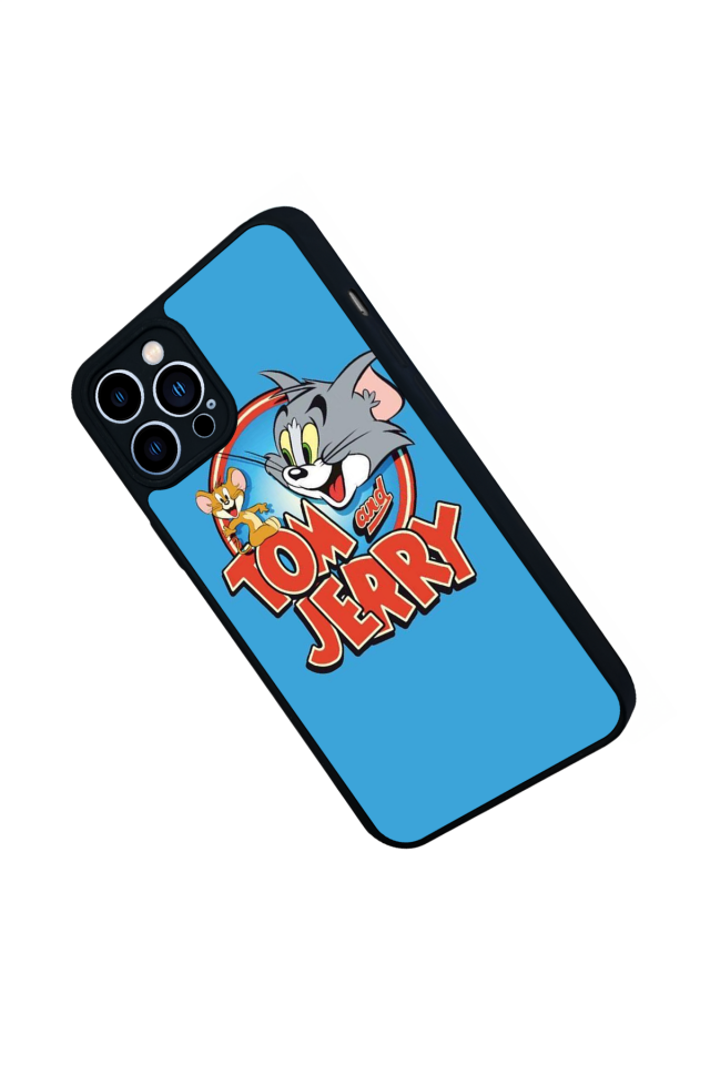 iPhone 13 Pro Max Uyumlu Tom And Jerry Tasarımlı Glossy Premium Kılıf