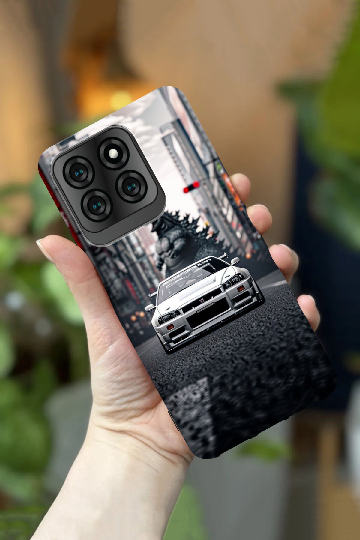 Reeder S71 Uyumlu Kamera Korumalı Nissan GTR Desenli HD Baskılı Silikon Kılıf