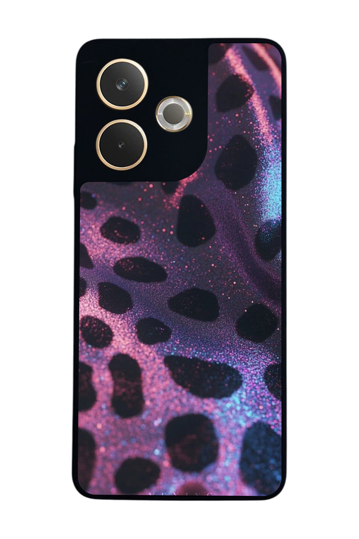 Oppo A5 Pro Uyumlu Hologram Leopar Tasarımlı Glossy Premium Kılıf