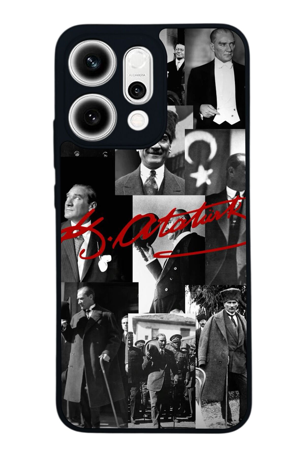 Oppo Reno 14 Uyumlu Mustafa Kemal Ataturk Tasarımlı Glossy Premium Kılıf