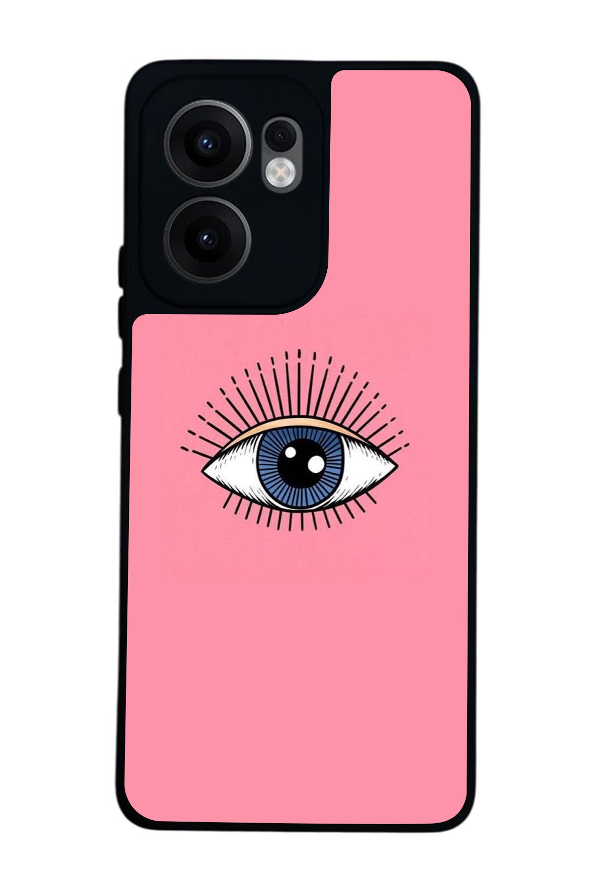 Oppo Reno 13F Uyumlu Göz Tasarımlı Glossy Premium Kılıf