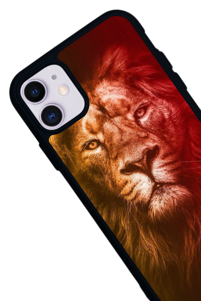 iPhone 11 Uyumlu Aslan Tasarımlı Glossy Premium Kılıf
