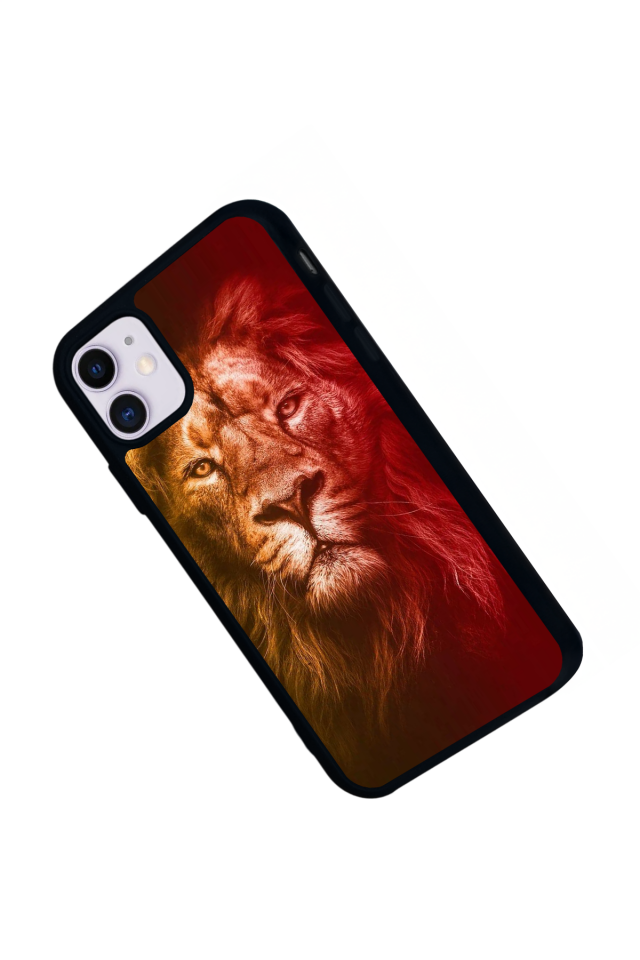 iPhone 11 Uyumlu Aslan Tasarımlı Glossy Premium Kılıf