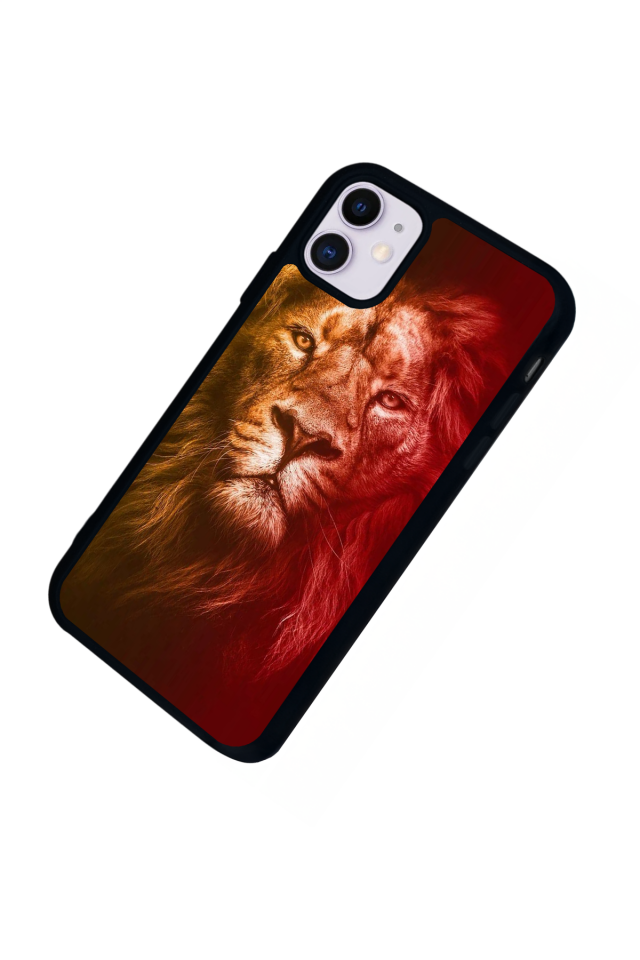 iPhone 11 Uyumlu Aslan Tasarımlı Glossy Premium Kılıf
