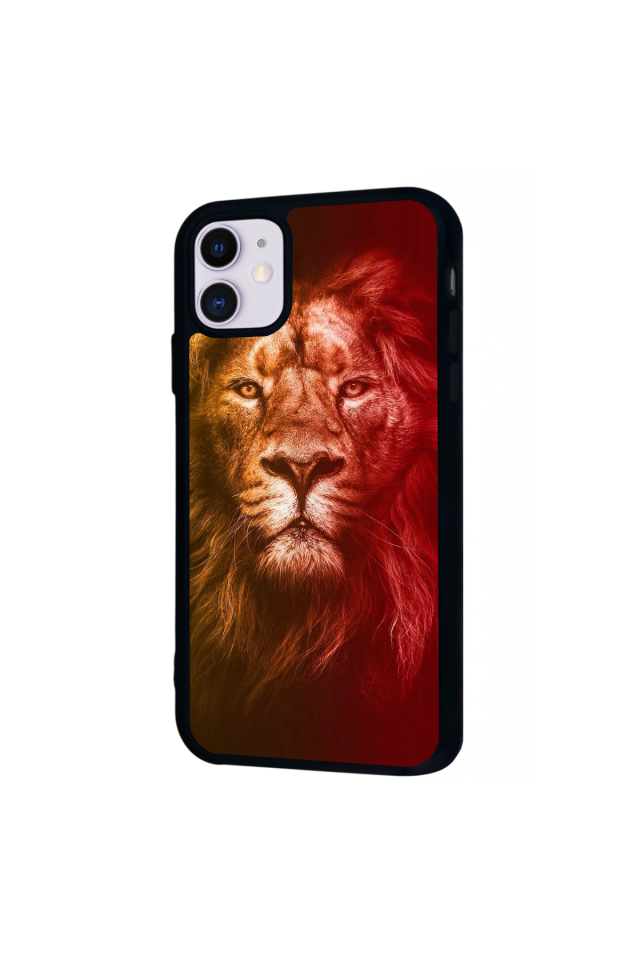 iPhone 11 Uyumlu Aslan Tasarımlı Glossy Premium Kılıf