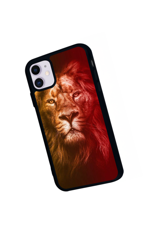 iPhone 11 Uyumlu Aslan Tasarımlı Glossy Premium Kılıf