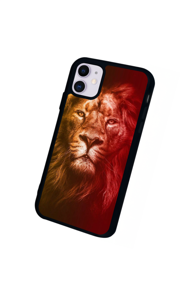 iPhone 11 Uyumlu Aslan Tasarımlı Glossy Premium Kılıf
