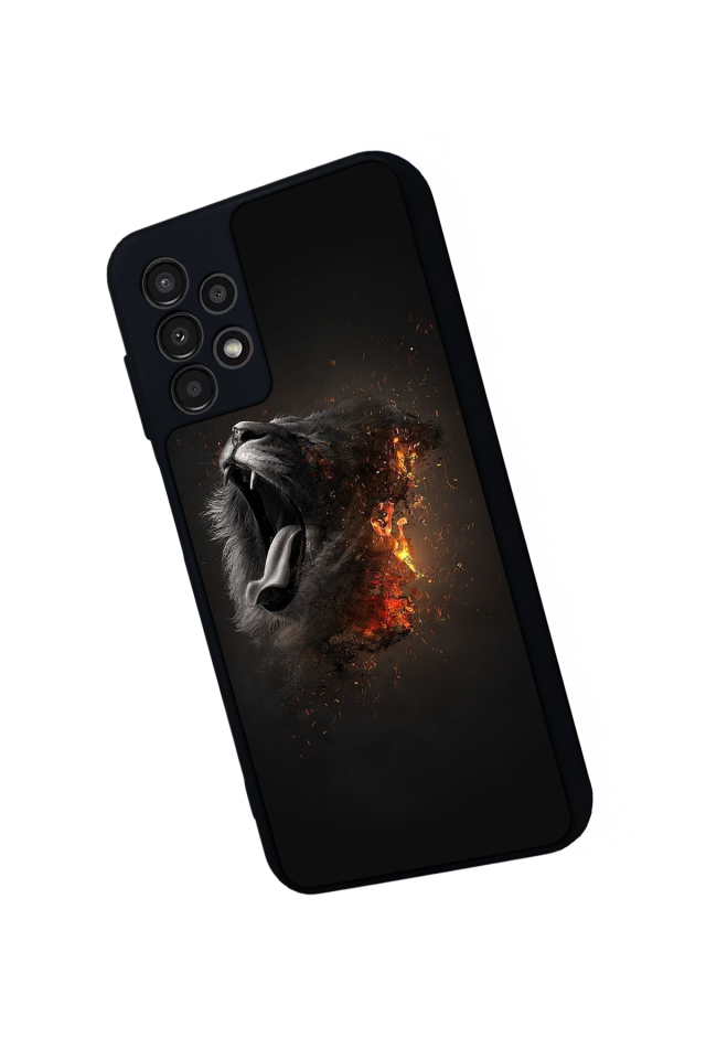 Samsung Galaxy A13 Uyumlu Aslan Tasarımlı Glossy Premium Kılıf
