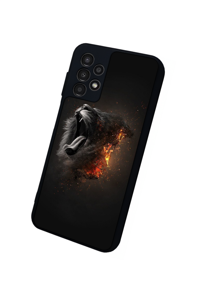 Samsung Galaxy A13 Uyumlu Aslan Tasarımlı Glossy Premium Kılıf