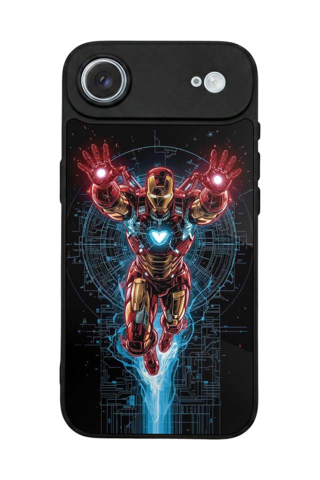 iPhone 17 Air Uyumlu Iron Man ( Demir Adam ) Tasarımlı Glossy Premium Kılıf