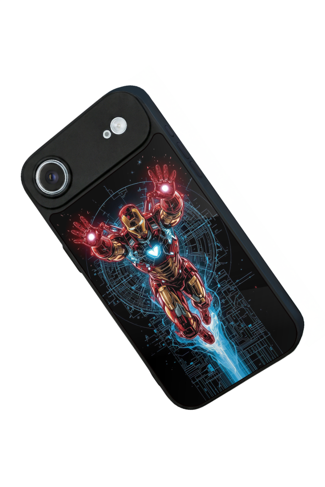 iPhone 17 Air Uyumlu Iron Man ( Demir Adam ) Tasarımlı Glossy Premium Kılıf