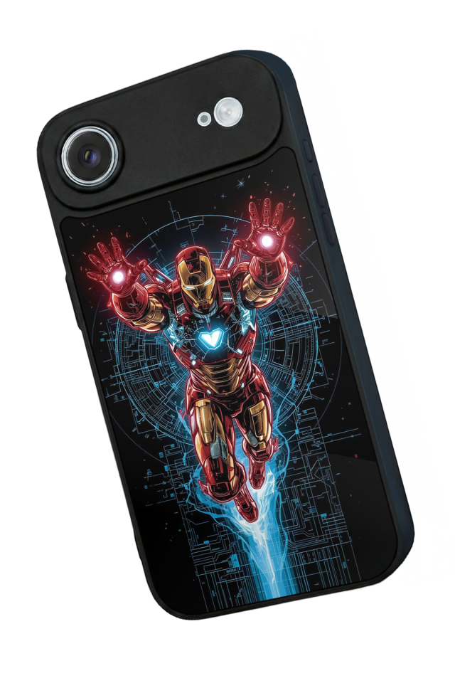 iPhone 17 Air Uyumlu Iron Man ( Demir Adam ) Tasarımlı Glossy Premium Kılıf