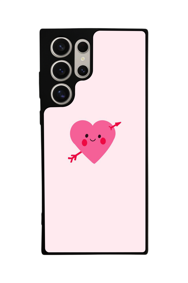 Samsung Galaxy S22 Ultra Uyumlu Kalp Love Tasarımlı Glossy Premium Kılıf