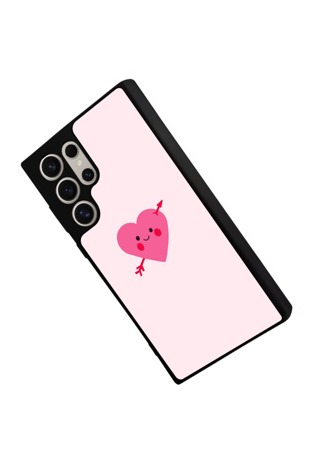 Samsung Galaxy S22 Ultra Uyumlu Kalp Love Tasarımlı Glossy Premium Kılıf