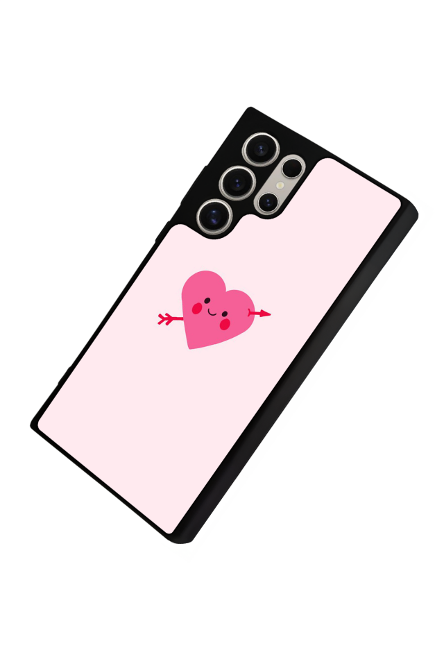 Samsung Galaxy S22 Ultra Uyumlu Kalp Love Tasarımlı Glossy Premium Kılıf